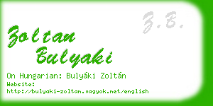 zoltan bulyaki business card
